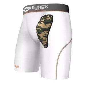 Shock Doctor Compression Shorts with Aircore Cup size medium boys youth